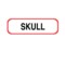 Nevs Position Labels - Skull 1/2" x 1-1/2" White w/Red & Black XP-640 - alternate 1